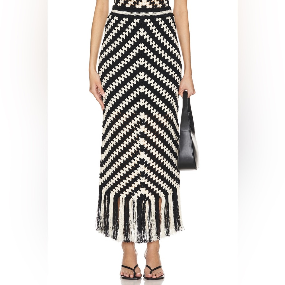 Zimmermann Halliday Hand Crochet Skirt in Chevron Size Small